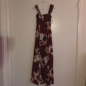 Flynn Skye maxi dress rust floral NWT